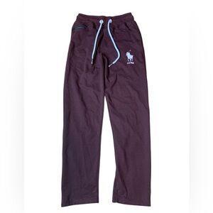 U.S. POLO ASSN. Urban Fleece Joggers L | Maroon Zipper Pocket Sweatpants